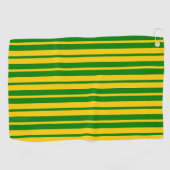 Green Yellow Stylish Stripes Pattern Design  ゴルフタオル (横)