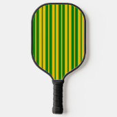 Green Yellow Stylish Stripes Pattern Design ピックルボールラケット (裏面)