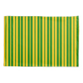 Green Yellow Stylish Stripes Pattern Design  枕カバー (裏面)