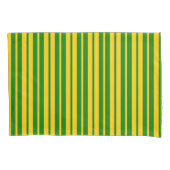 Green Yellow Stylish Stripes Pattern Design  枕カバー (正面)