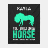 Green Yes I Smell Like A Horse Personalized フリースブランケット (正面)
