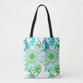 Green Zodiac Astrological Signs  on a Tote Bag トートバッグ