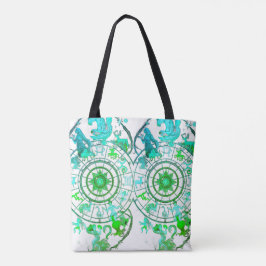 Green Zodiac Astrological Signs  on a Tote Bag トートバッグ