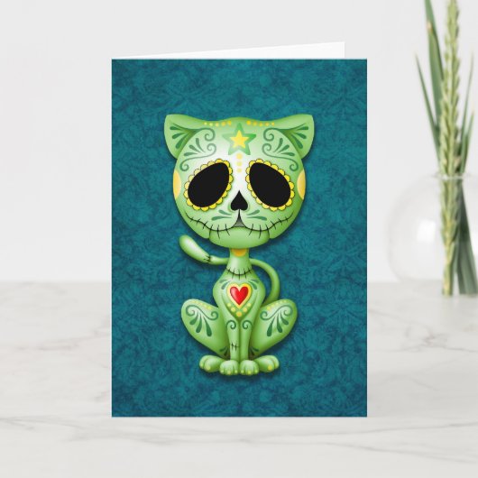 Green Zombie Sugar Kitten カード (正面)