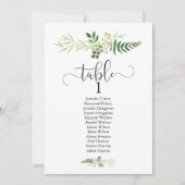 greeneryと結婚scriptを使用したテーブモダンル計画 招待状 (正面)