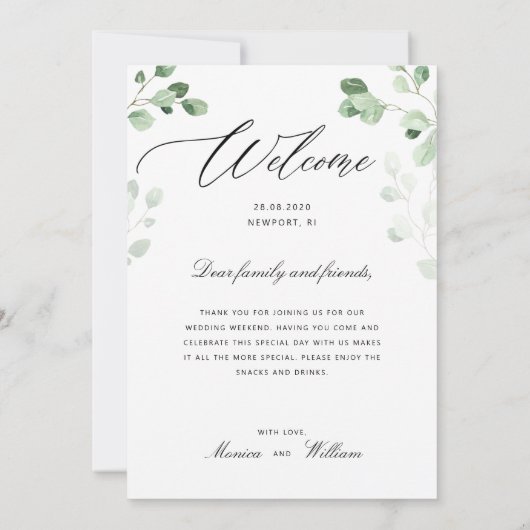 Greeneryのタイムラ結婚インプログラムとウェルカムセンター 招待状 (裏面)