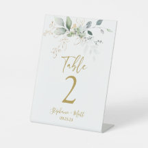 Greeneryの結婚テーブル番号台座記号