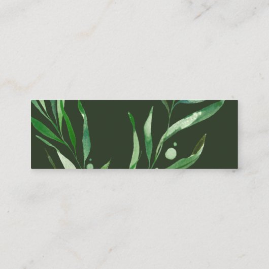 Greeneryの結婚WebサイトRSVPカード、エンクロージャ スキニー名刺 (裏面)