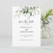 greeneryエレガント招待を保存 招待状 (スタンド正面)