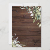 Greeneryエレガント Wood素朴保存日付招待状 セーブザデート (裏面)