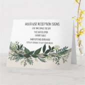 GreeneryエレガントMulti-useウェディングレセプションシンボルや象徴 カード (黄色い花)