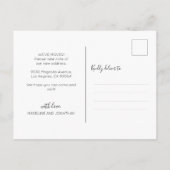 Greeneryスクリプト新しいアドレス引っ越しましたの移動 案内ポストカード (裏面)