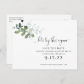 Greeneryスクリプト日付を変更する日付を保存する 案内ポストカード (正面/裏面)