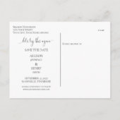 Greeneryスクリプト日付を変更する日付を保存する 案内ポストカード (裏面)