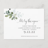 Greeneryスクリプト日付を変更する日付を保存する 案内ポストカード (正面)