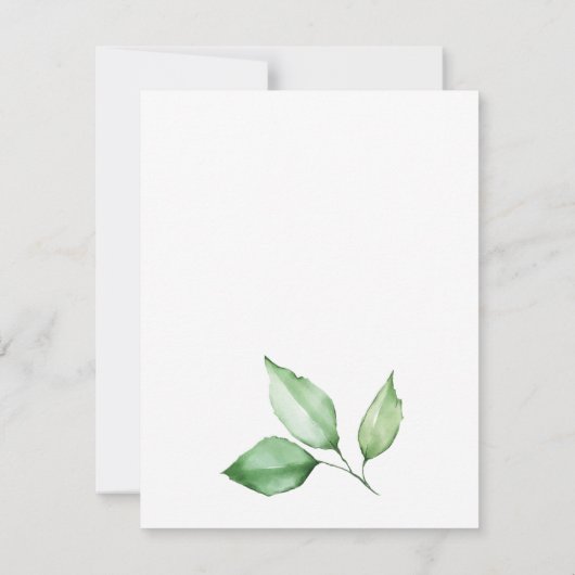 Greenery金ゴールドビジネス用パッケージ挿入カード サンキューカード (裏面)