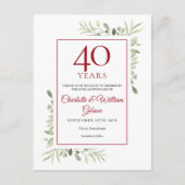 Greenery 40th Anniversary日付を保存 案内ポストカード (正面)