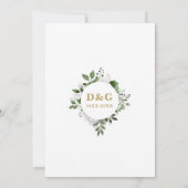 Greenery 50th結婚の記念日を保存 セーブザデート (裏面)