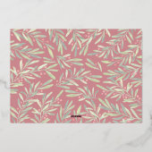 Greenery and Berries Christmas Photo 箔シーズンカード (裏面)