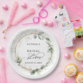 Greenery and Gold Bridal Shower ペーパープレート (パーティー)