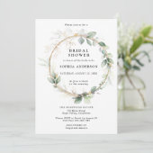Greenery and Gold Bridal Shower Invitation 招待状 (スタンド正面)