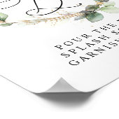 Greenery and Gold Bridal Shower Mimosa Bar ポスター (角)