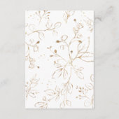 Greenery and Gold Wedding Details Card エンクロージャーカード (裏面)