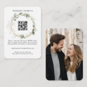 Greenery and Gold Wedding Enclosure Card エンクロージャーカード (正面/裏面)