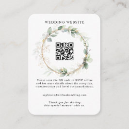 Greenery and Gold Wedding Enclosure Card エンクロージャーカード