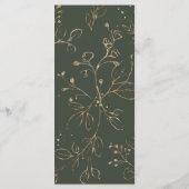 Greenery and Gold Wedding Flat Menu メニュー (裏面)