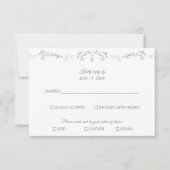 Greenery and Monogram RSVP Response Card (正面)