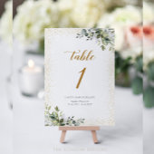 Greenery Anniversary Table Numbers Card - EAC326 テーブルナンバー