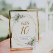 Greenery Anniversary Table Numbers Card - EAC326a テーブルナンバー