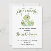 Greenery baby dinosaur baby shower invitations 招待状 (正面)