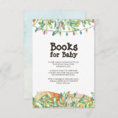 Greenery Baby Shawer Book Request Enclosure Card 招待状 (正面/裏面)