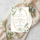 Greenery Baptism Invitation 招待状