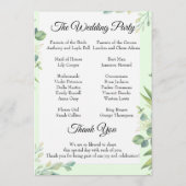 Greenery Best Day Ever Program Invitation プログラム (裏面)