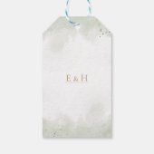 Greenery boho sage geometric wedding thank you ギフトタグ (裏面)