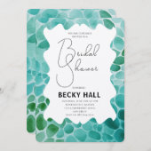 Greenery Border Bridal Shower Invitation 招待状 (正面/裏面)