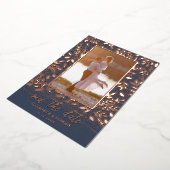 Greenery Botanical Photo Save the Date 箔招待状 (回転した状態)