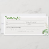 Greenery Business Logoギフト券 (正面)
