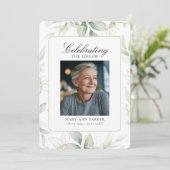 Greenery "Celebration of Life" Photo Funeral   招待状 (スタンド正面)
