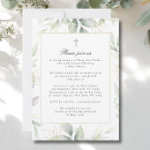 Greenery "Celebration of Life" Photo Funeral   招待状