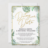 Greenery Coronavirusが日付カードを遅延 招待状 (正面)