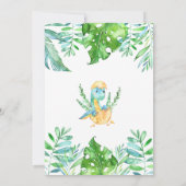 Greenery Dinosaur Baby Shower 招待状 (裏面)