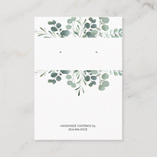 Greenery Earring Display Holder Card 名刺 (正面)