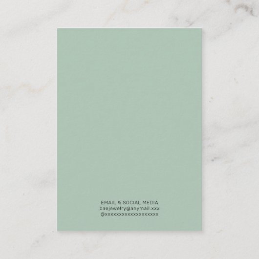 Greenery Earring Display Holder Card 名刺 (裏面)