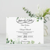 Greenery Elegant Save The Date Invitation 招待状 (スタンド正面)