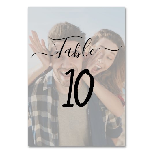 Greenery Elegant Wedding Place Cards Table Number テーブルナンバー (正面)