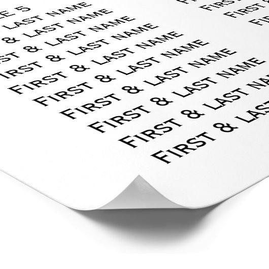 Greenery Elegant Wedding Seating Chart ポスター (角)